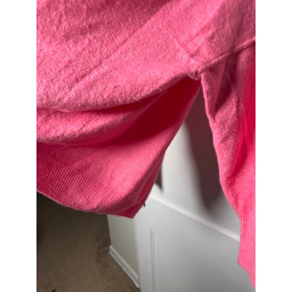 Vince Camuto Bright Pink Turtleneck Oversized Slouchy Sweater Women's Large - Picture 8 of 8